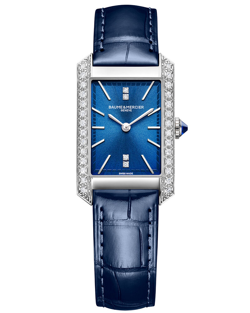 Baume et Mercier Women HAMPTON Blue Analog QUARTZ watch SKU ID M0A10709 Helios The Watch Store