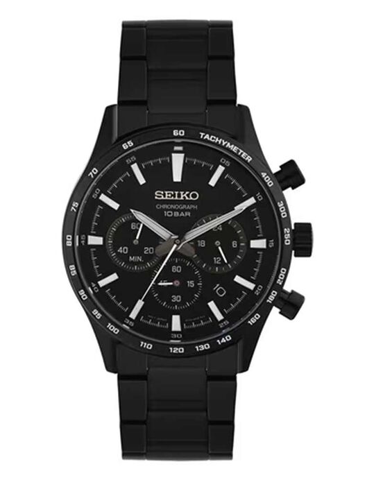 Seiko Men DRESS Black Analog Quartz watch SKU ID SSB417P1 Helios The Watch Store