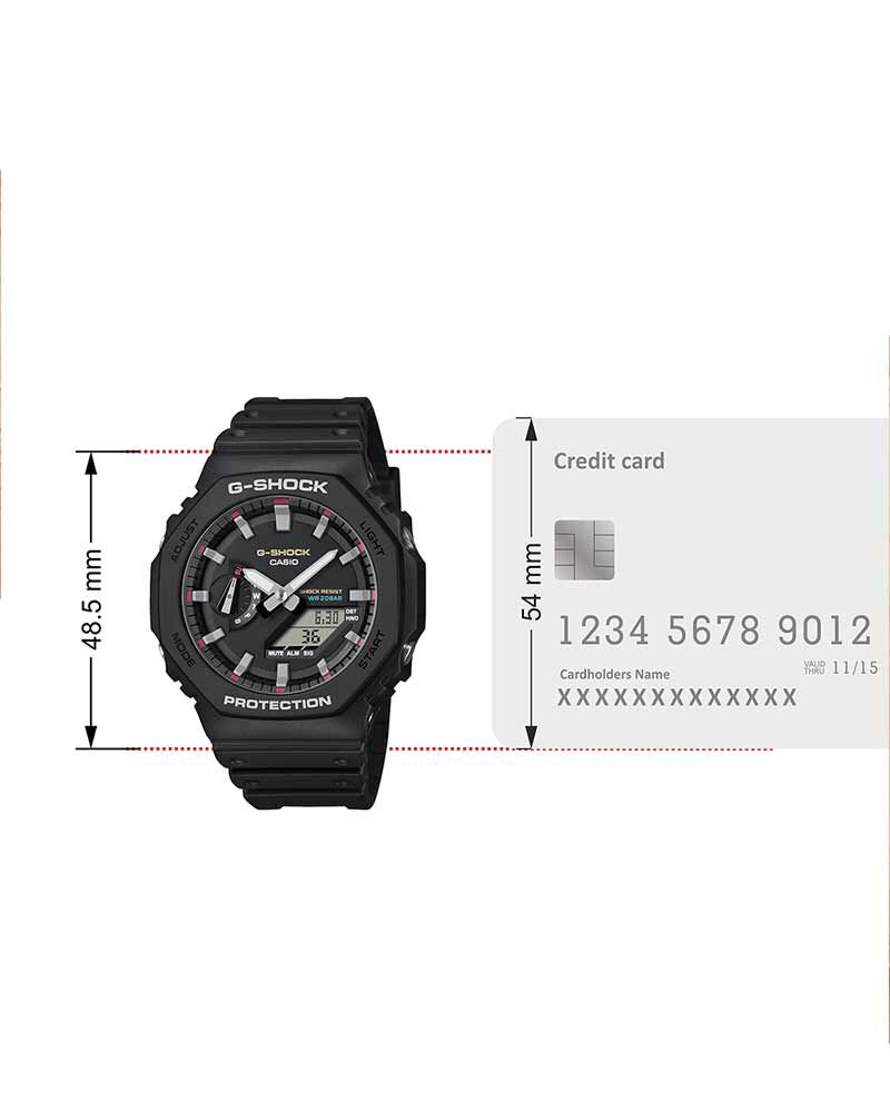 G-Shock Men GA-2100 Black  Analog-Digital Quartz watch SKU ID G1686 Helios The Watch Store