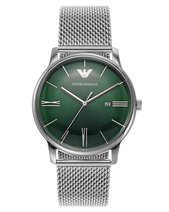 Emporio Armani Men MINIMALIST Green Analog Quartz watch SKU ID AR11578 Helios The Watch Store