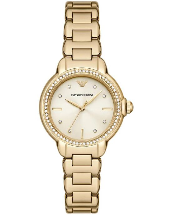 Emporio Armani Women MIA Cream Analog Quartz watch SKU ID AR11609 Helios The Watch Store