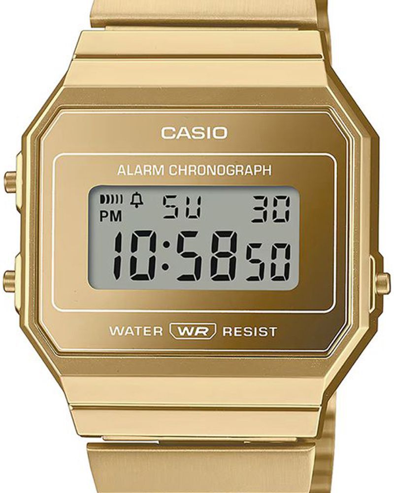 Casio Unisex A-700 Series Gold Digital Quartz watch SKU ID D347 Helios The Watch Store