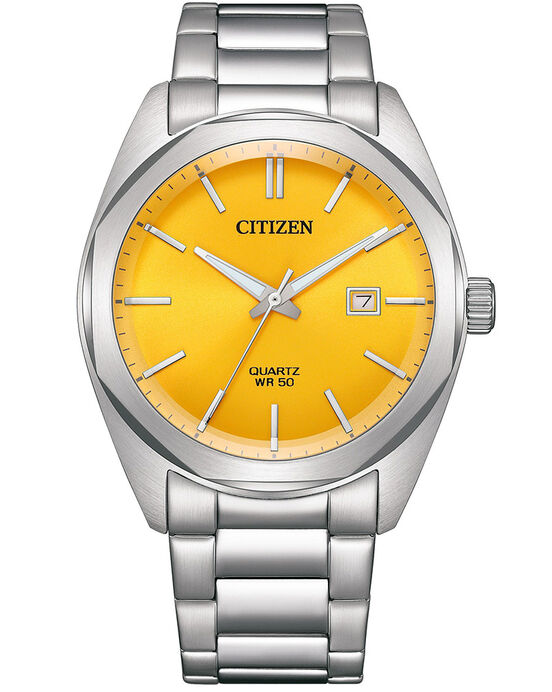 Citizen Men HYPERION Yellow Analog Quartz watch SKU ID BI5110-54Z Helios The Watch Store