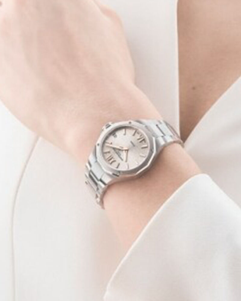 Baume et Mercier Women RIVIERA Silver Analog QUARTZ watch SKU ID M0A10810 Helios The Watch Store