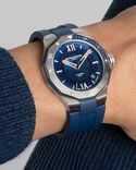 Baume et Mercier Men RIVIERA Blue Analog Automatic watch SKU ID M0A10716 Helios The Watch Store