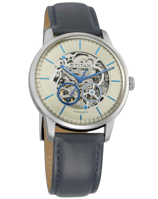 Titan Men ON TREND Champagne Automatic Automatic watch SKU ID 90110SL02 Helios The Watch Store