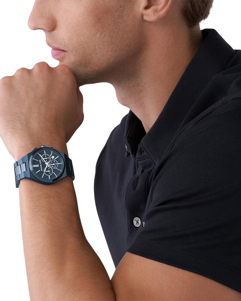 Buy Michael Kors Men Lennox Round Blue Watch mk9147 at Helios