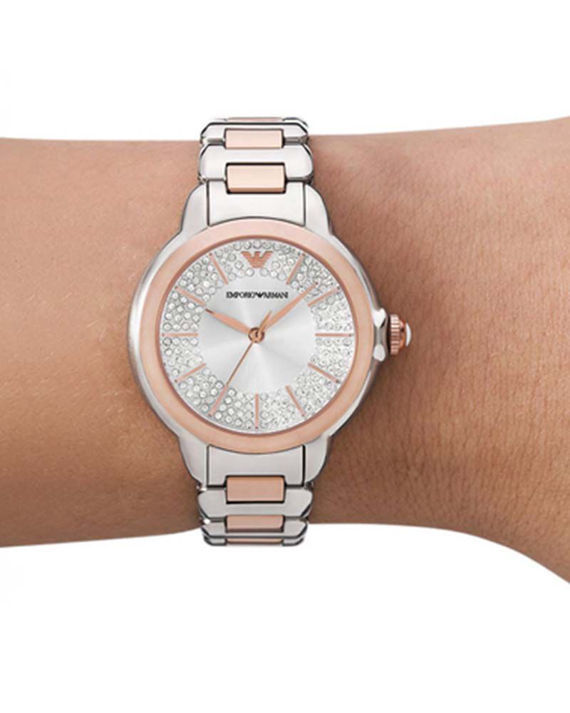 Emporio Armani Women  Silver Analog Quartz watch SKU ID AR11643 Helios The Watch Store