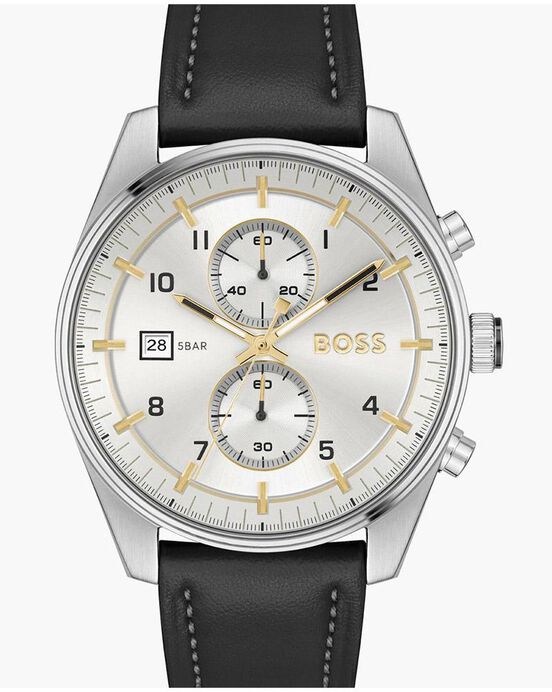 Boss Men SKYTRAVELLER Silver Analog Quartz watch SKU ID 1514147 Helios The Watch Store