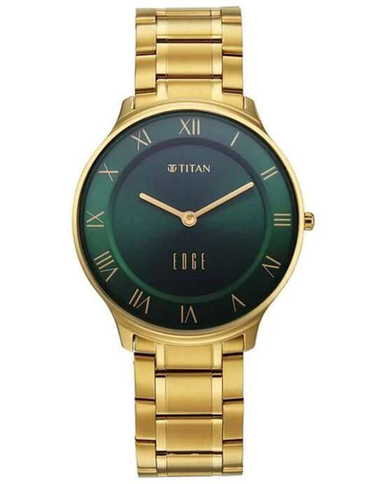 Titan Men Gleam Champagne Analog Quartz watch SKU ID 1843YM05 Helios The Watch Store