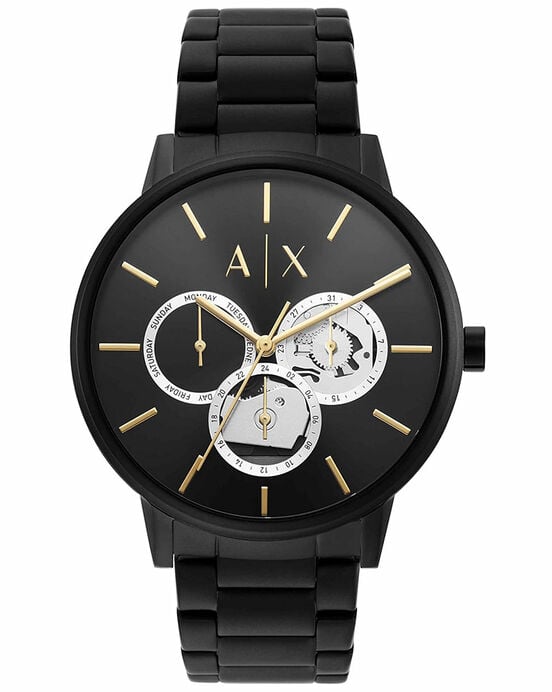 Armani Exchange Men CAYDE Black Analog Quartz watch SKU ID AX2748 Helios The Watch Store