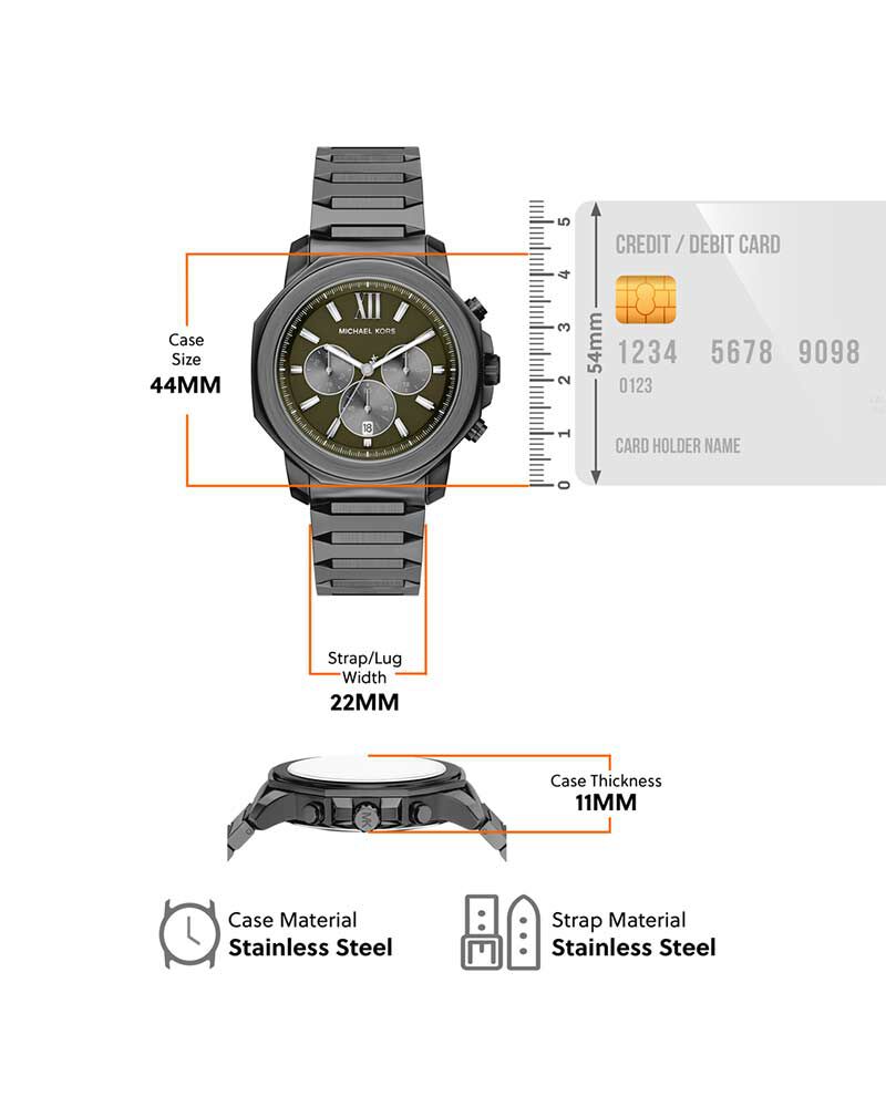 Michael Kors Men Prescott Green Analog Quartz watch SKU ID MK9259 Helios The Watch Store