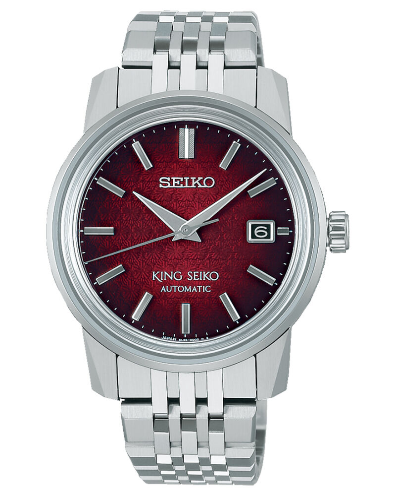 King Seiko Men KING SEIKO Maroon Analog Automatic watch SKU ID SJE103J1 Helios The Watch Store