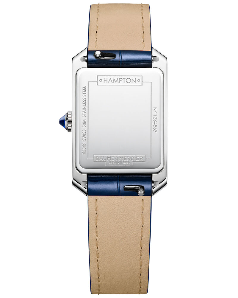 Baume et Mercier Women HAMPTON Blue Analog QUARTZ watch SKU ID M0A10709 Helios The Watch Store