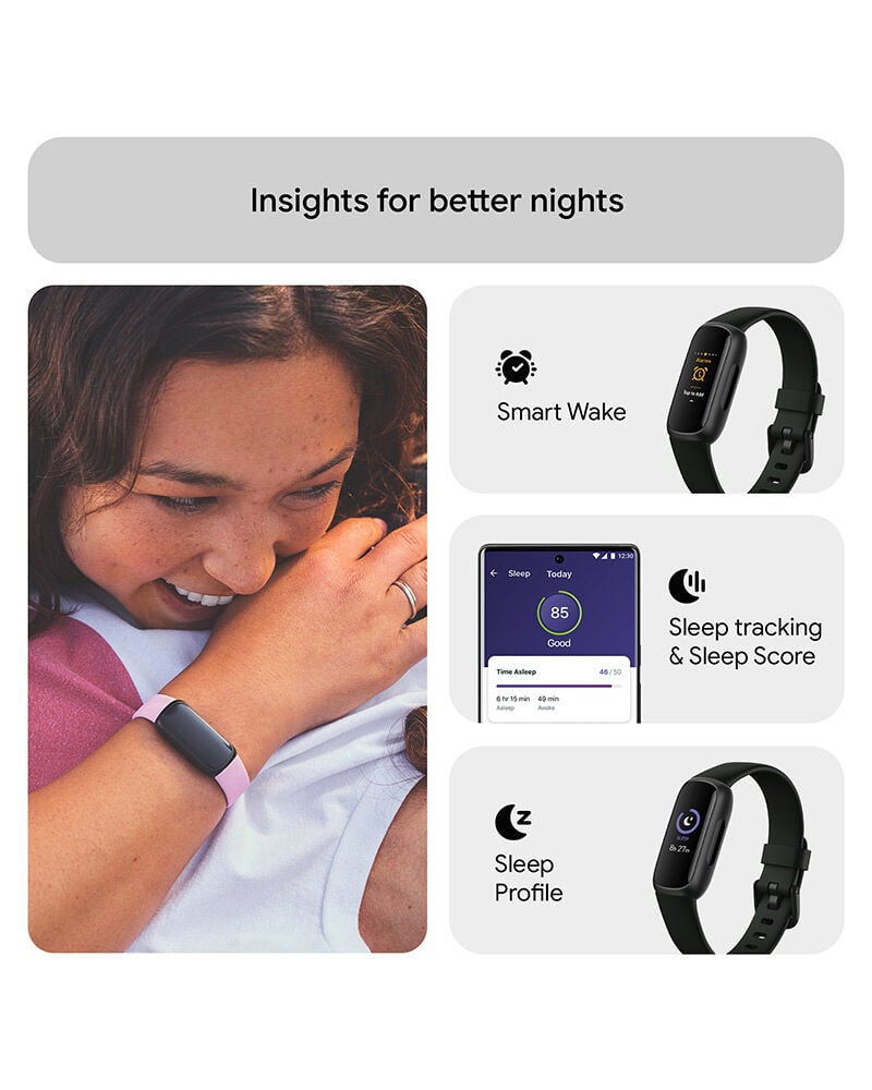 Fitbit Unisex INSPIRE 3 Black Digital/Smart Smart/Digital watch SKU ID FB424BKBK Helios The Watch Store