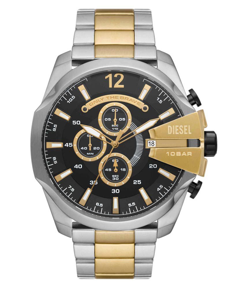 Diesel Men MEGA CHIEF Black Analog Quartz watch SKU ID DZ4581 Helios The Watch Store