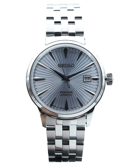 Seiko Men PRESAGE Silver Analog Automatic watch SKU ID SRPE19J1 Helios The Watch Store