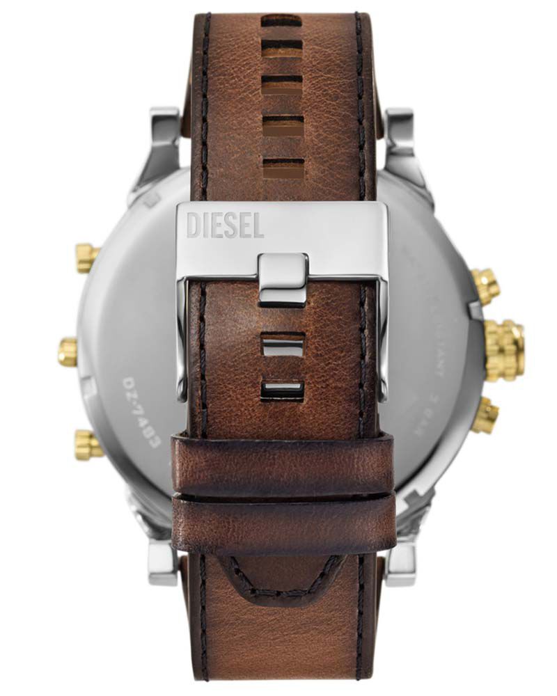 Diesel Men MR  DADDY 2 Silver Analog Quartz watch SKU ID DZ7483 Helios The Watch Store