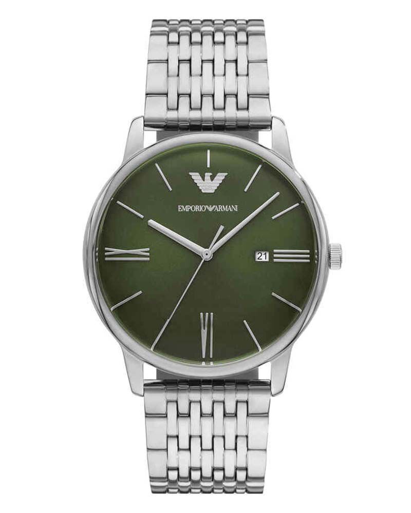 Emporio Armani Men  Green Analog Quartz watch SKU ID AR11644 Helios The Watch Store