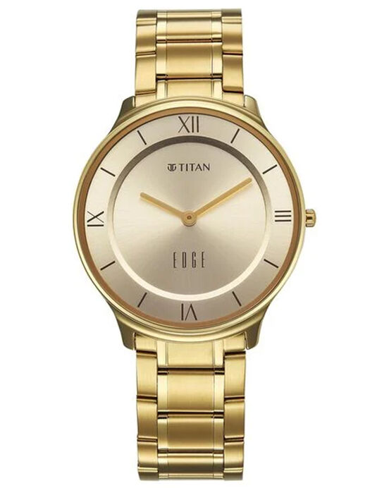 Titan Men Gleam Champagne Analog Quartz watch SKU ID 1843YM03 Helios The Watch Store