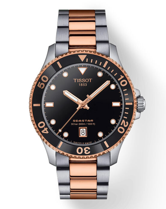 Tissot Unisex SEASTAR Black Analog Quartz watch SKU ID T1204102205101 Helios The Watch Store