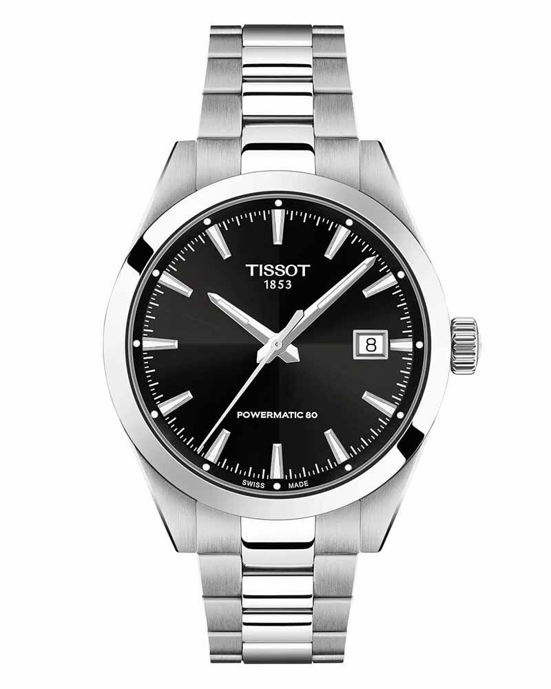 Tissot Men GENTLEMAN Black Analog Automatic watch SKU ID T1658071105100 Helios The Watch Store