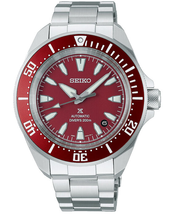 Seiko Men PROSPEX Maroon Analog Automatic watch SKU ID SRPL11K1 Helios The Watch Store