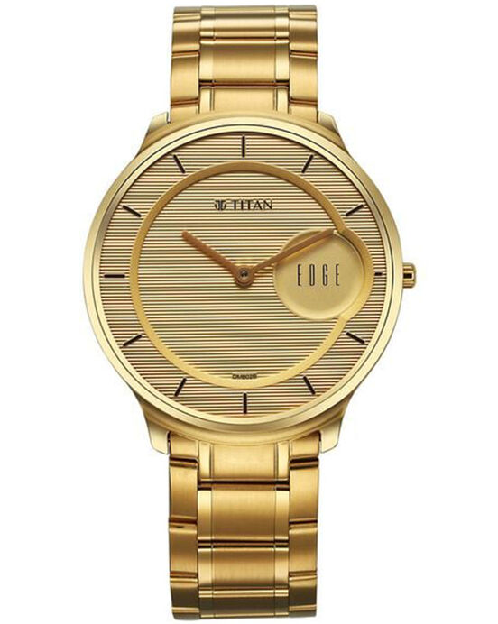 Edge Men EDGE METAL Golden Analog Quartz watch SKU ID 1843YM02 Helios The Watch Store
