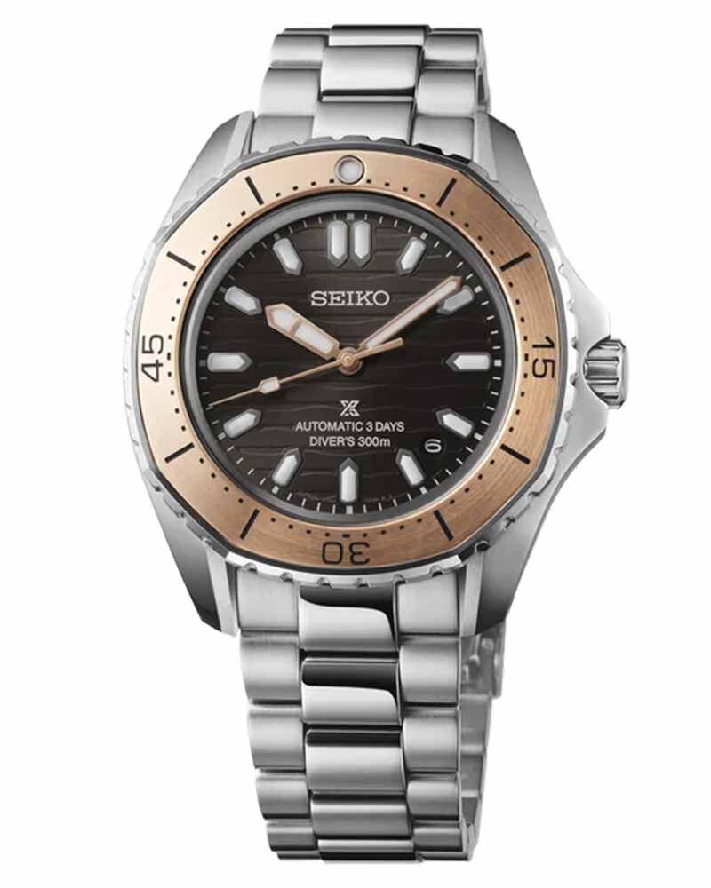 Seiko Men PROSPEX Brown Analog Automatic watch SKU ID SPB485J1 Helios The Watch Store