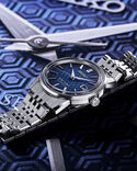 King Seiko Men KING SEIKO Blue Analog Automatic watch SKU ID SJE105J1 Helios The Watch Store