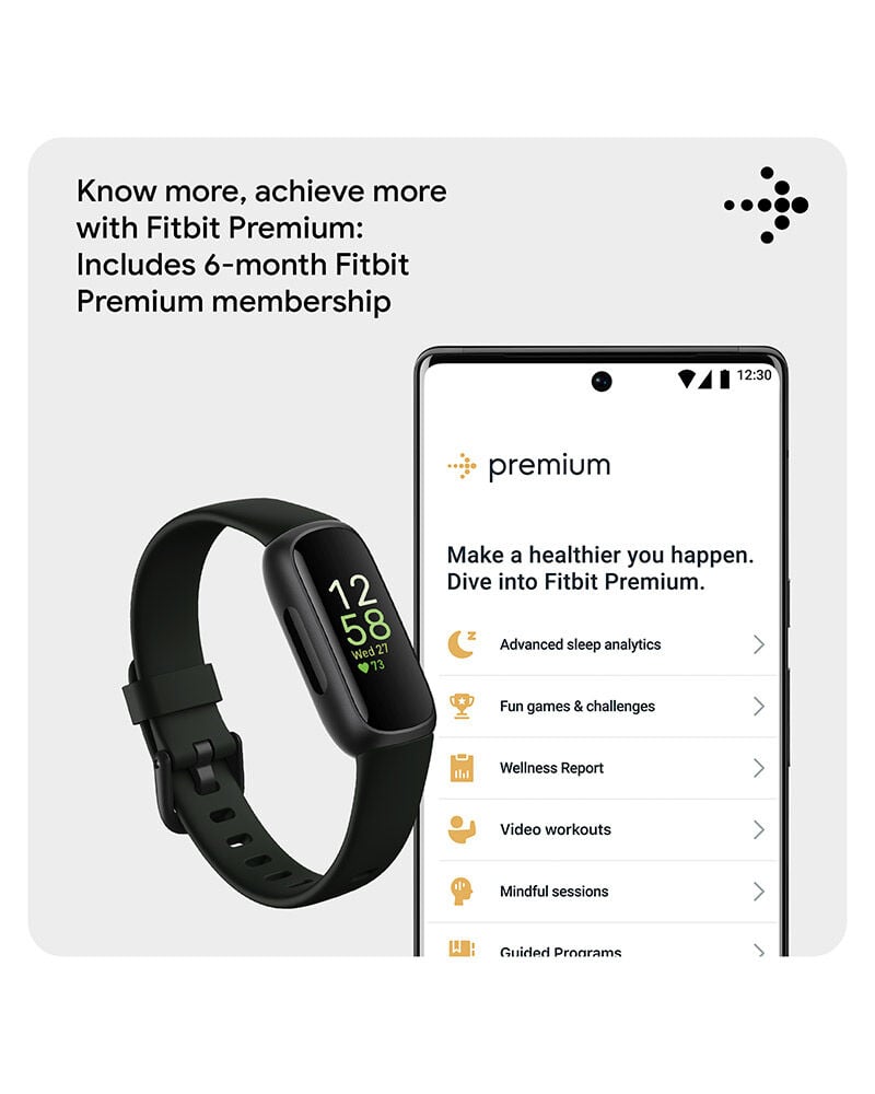 Fitbit Unisex INSPIRE 3 Black Digital/Smart Smart/Digital watch SKU ID FB424BKBK Helios The Watch Store