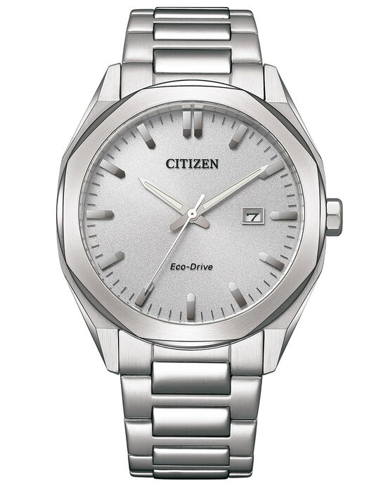 Citizen Men ECO-DRIVE BASIC Silver Analog Quartz watch SKU ID BM7600-81A Helios The Watch Store