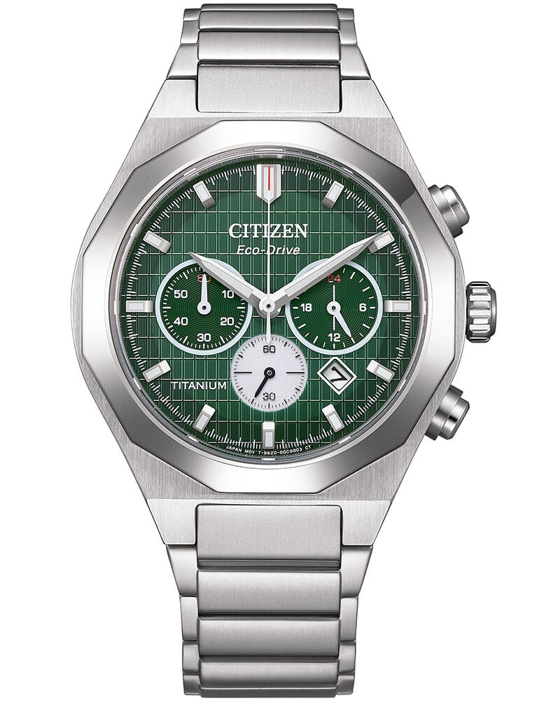 Buy Citizen Men Zenshin-Eco Drive Round Green Watch ca4691-59x at