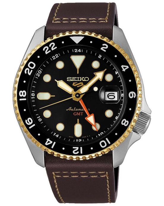 Seiko Men NEW 5 SPORTS Black Analog Automatic watch SKU ID SSK036K1 Helios The Watch Store