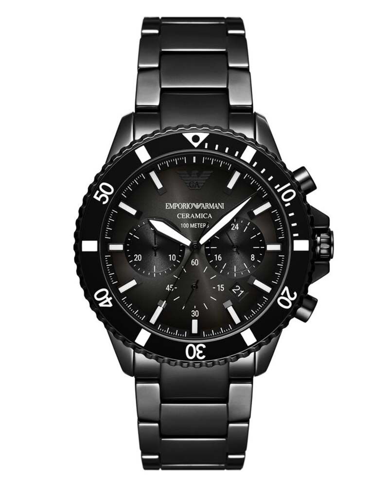Emporio Armani Men  Grey Analog Quartz watch SKU ID AR70010 Helios The Watch Store