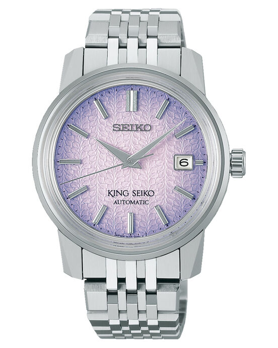 King Seiko Men KING SEIKO Purple Analog Automatic watch SKU ID SJE107J1 Helios The Watch Store
