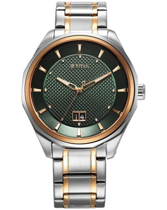 Titan Men REGALIA OPULENT Green Analog Quartz watch SKU ID 1829KM06 Helios The Watch Store