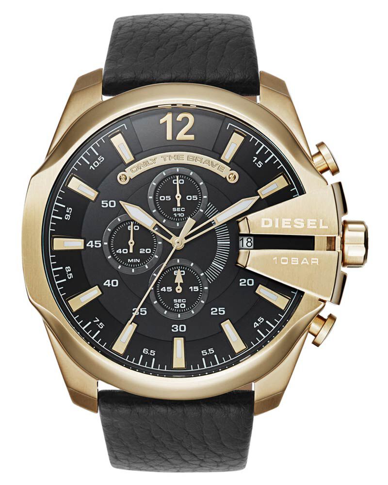 Diesel Men MEGA CHIEF Black Analog Quartz watch SKU ID DZ4344 Helios The Watch Store