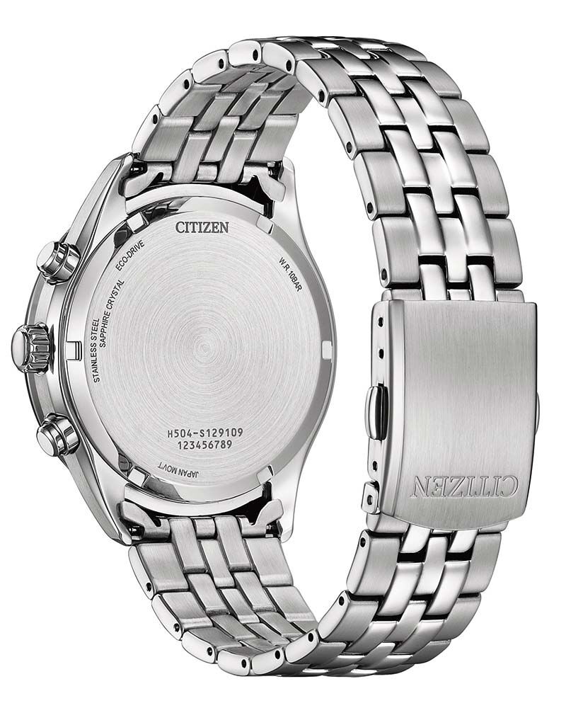 Citizen Men ECO-DRIVE Chronograph Blue Analog Ecodrive watch SKU ID AT2570-56L Helios The Watch Store
