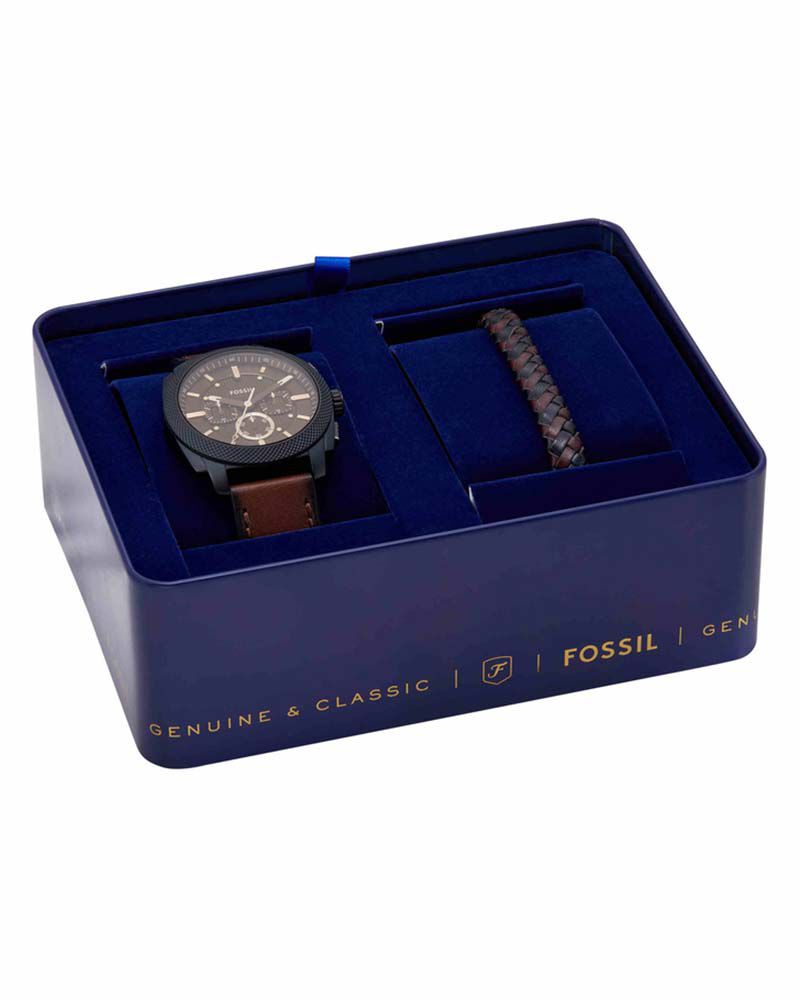 Fossil Men Machine Black Analog Quartz watch SKU ID FS6102SET Helios The Watch Store