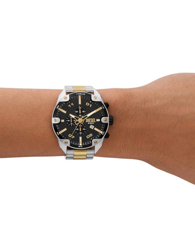 Diesel Men SPIKED Black Analog Quartz watch SKU ID DZ4627 Helios The Watch Store
