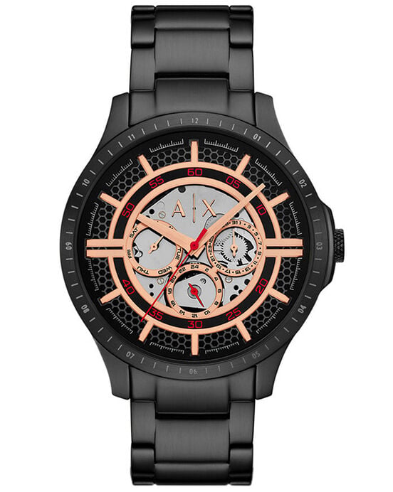 Armani Exchange Men HAMPTON Black Analog Quartz watch SKU ID AX2465 Helios The Watch Store