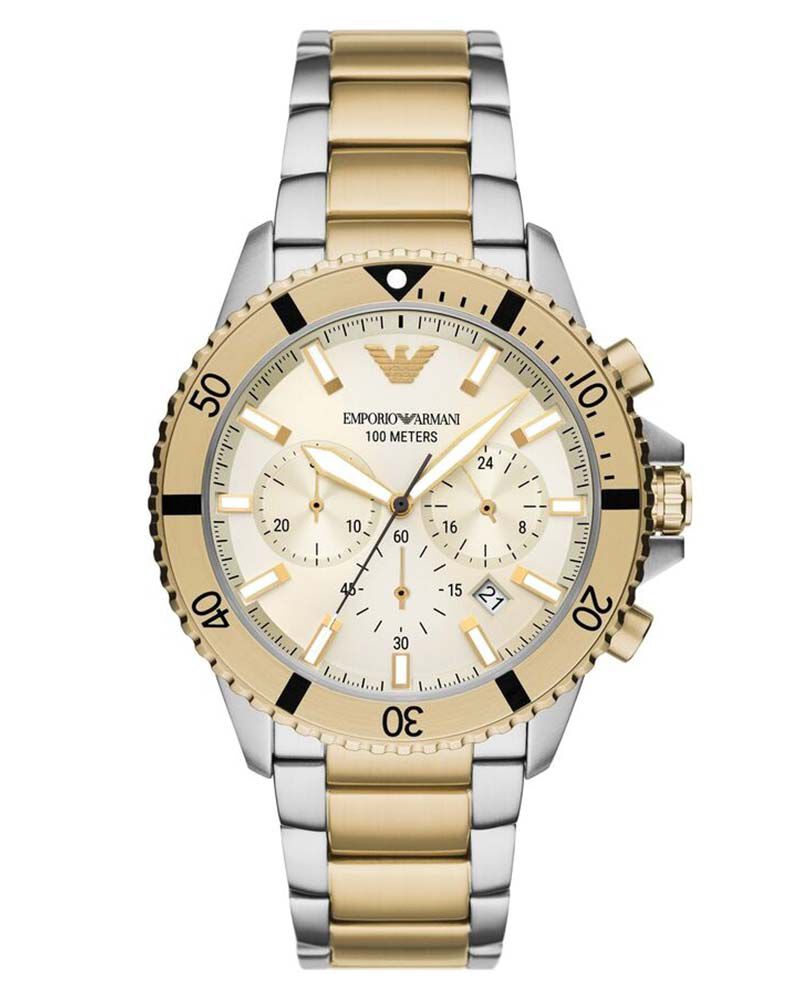 Emporio Armani Men  Cream Analog Quartz watch SKU ID AR11606 Helios The Watch Store