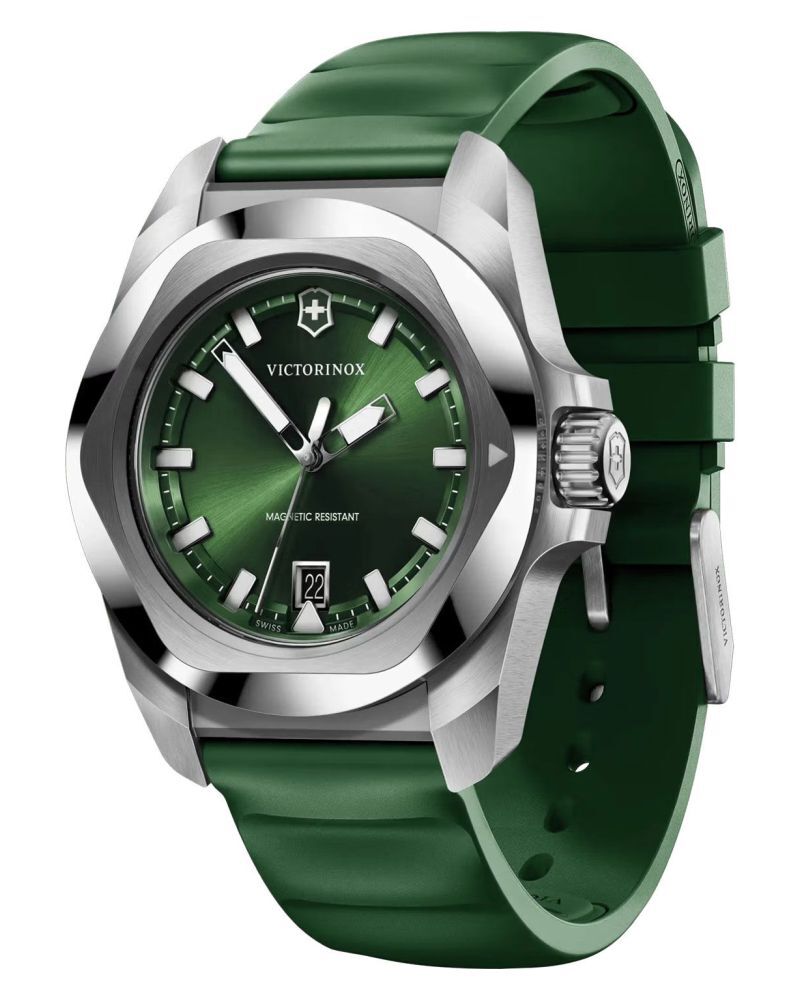 Victorinox Men INOX Green Analog Quartz watch SKU ID 242085 Helios The Watch Store