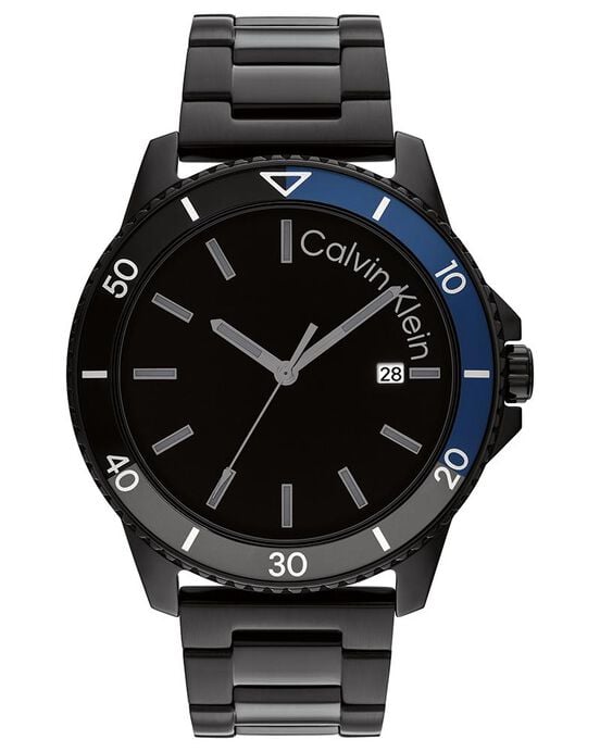 Calvin Klein Men AQUEOUS Black Analog Quartz watch SKU ID 25200382 Helios The Watch Store