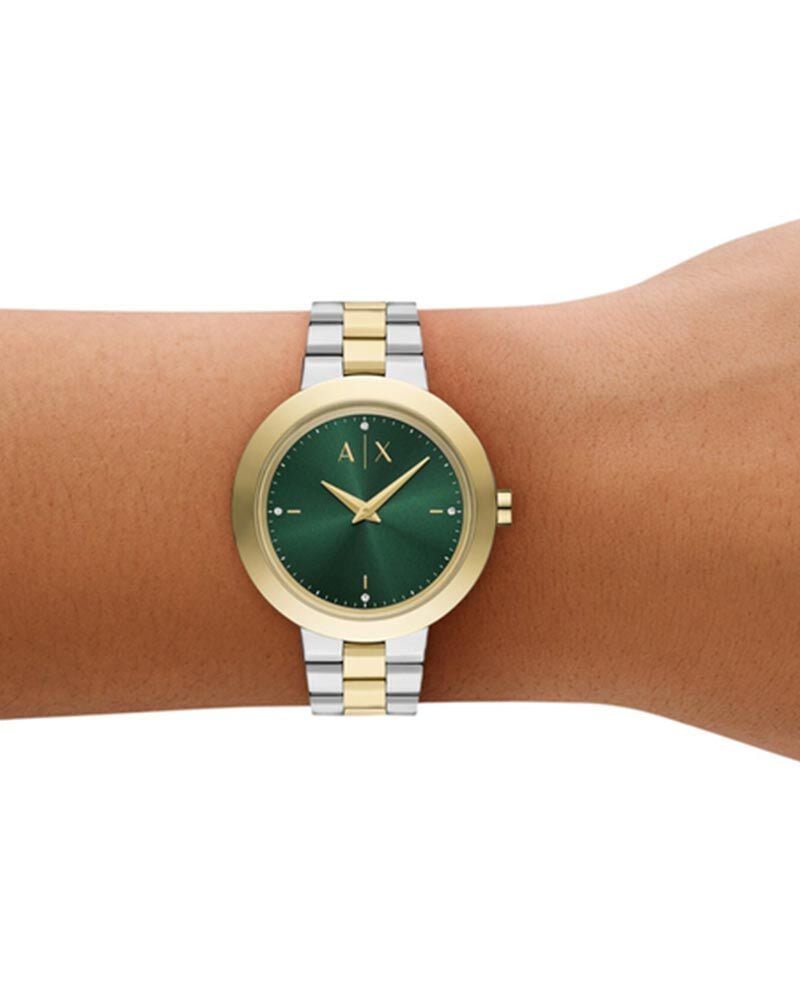 Armani Exchange Women JACKIE Green Analog Quartz watch SKU ID AX5176 Helios The Watch Store