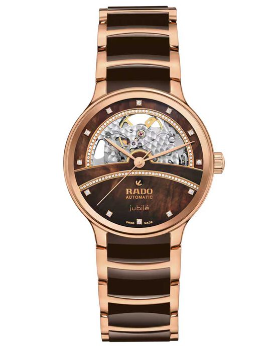 Rado Women Centrix Brown Rose Gold Analog Automatic watch SKU ID R30029942 Helios The Watch Store