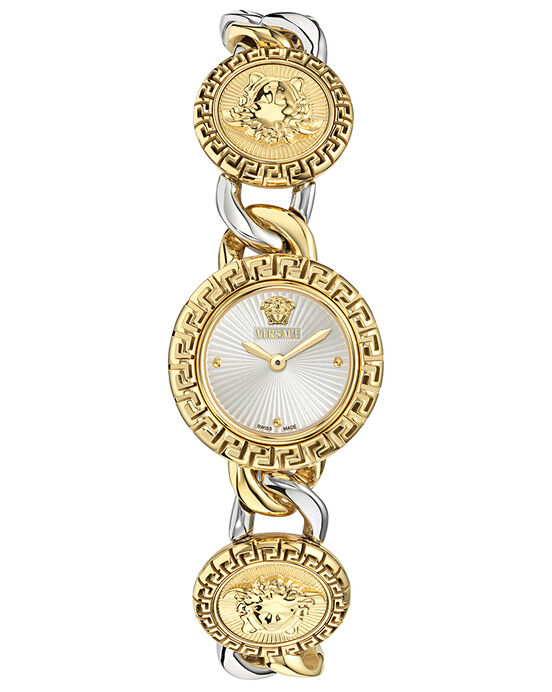 Versace Women GRECA STUD  Golden Analog Quartz watch SKU ID VE0Q00325 Helios The Watch Store