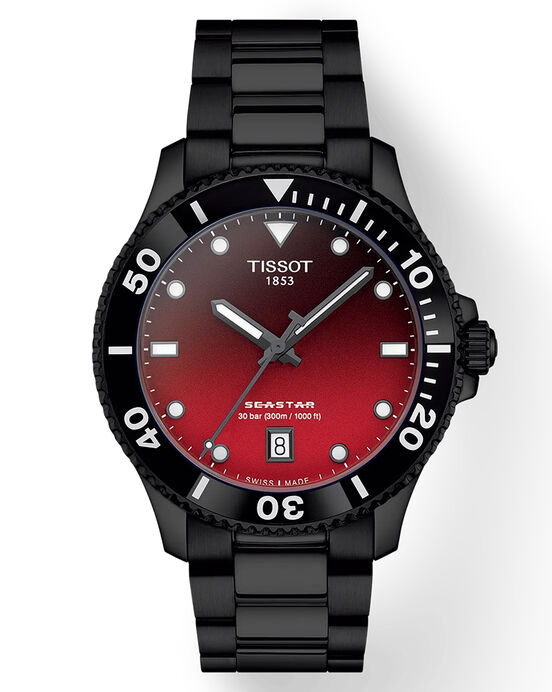 Tissot Men SEASTAR Red Analog Quartz watch SKU ID T1204103342100 Helios The Watch Store