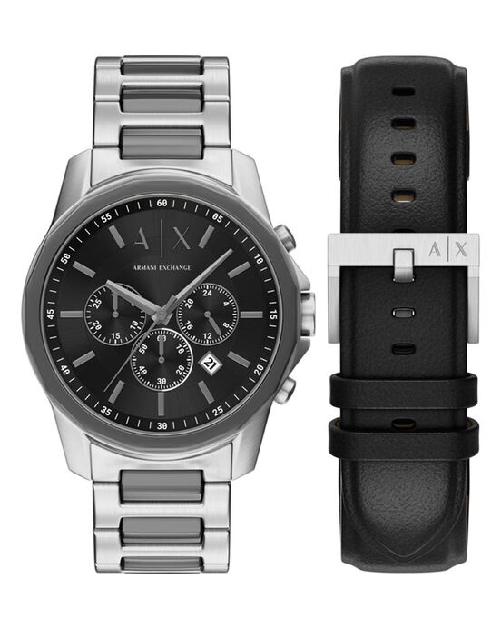Armani Exchange Men Banks Black Analog Quartz watch SKU ID AX7181SET Helios The Watch Store